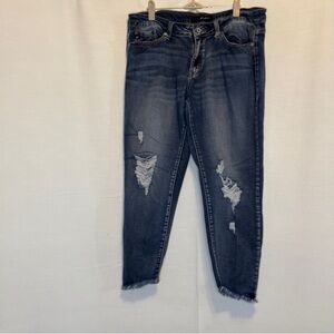 Kancan Women's Distressed Blue Jeans